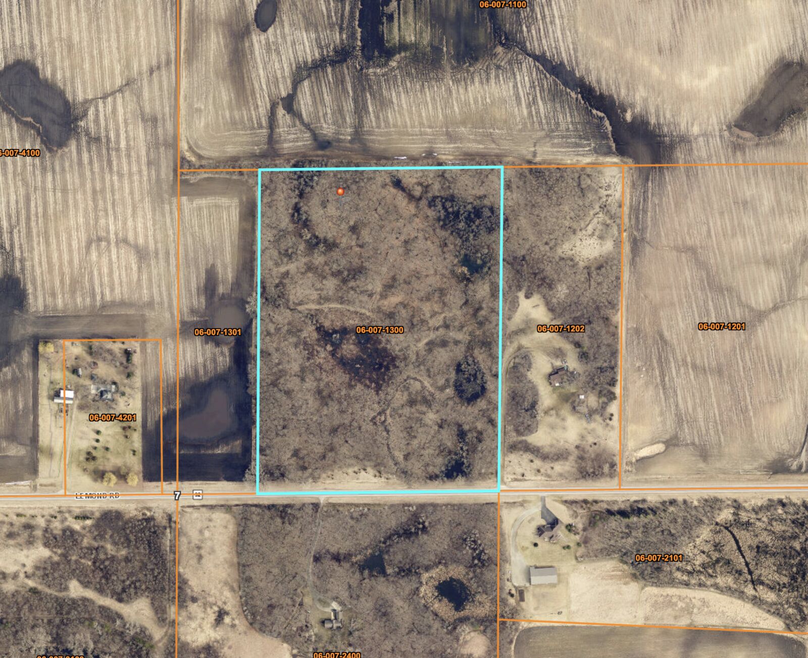 GIS map showing property boundaries